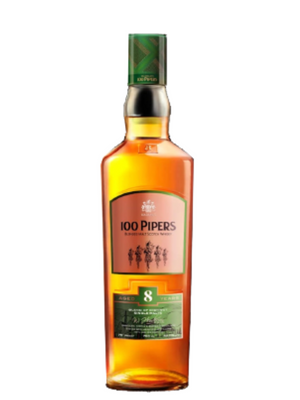 100 PIPERS BLENDED MALT SCOTCH WHISKY AGED 8 YEARS